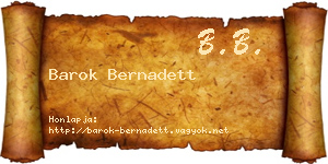 Barok Bernadett névjegykártya