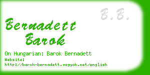 bernadett barok business card